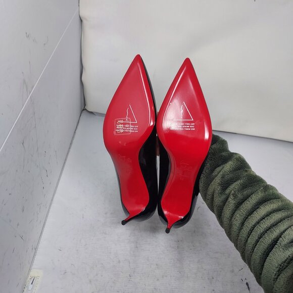 Christian Louboutin Kate Black Patent Heel Pump Shoe - Picture 2 of 11